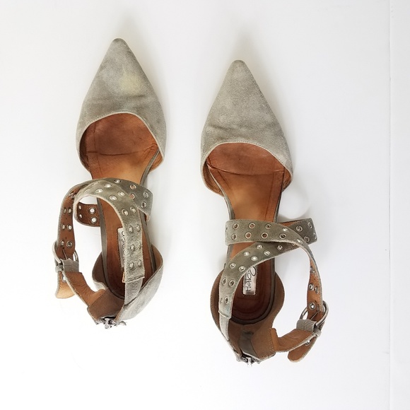 Halogen Strappy Suede Flats - Picture 3 of 8